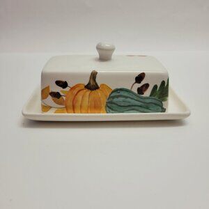 tabletops Gallery Pumpkins Holiday Double Stick Butter Dish